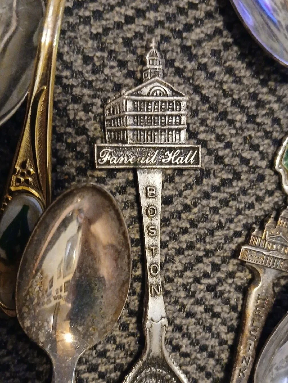 25 Assorted Souvenir Collectible Small Spoons - Mixed Silver & Gold Tones